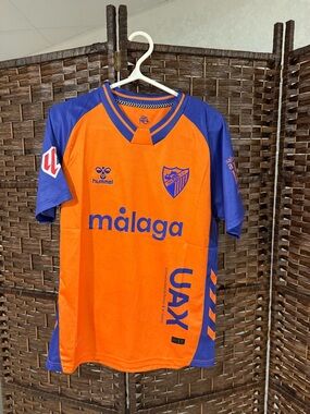 Málaga Away Orange & Blue Soccer Jersey